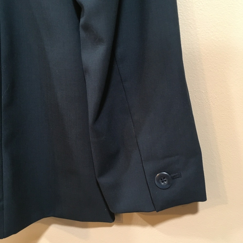 J Jill Wool Blazer Lined Jacket Womens 6 Washable Navy Blue Preppy Work Office - Picture 6 of 12
